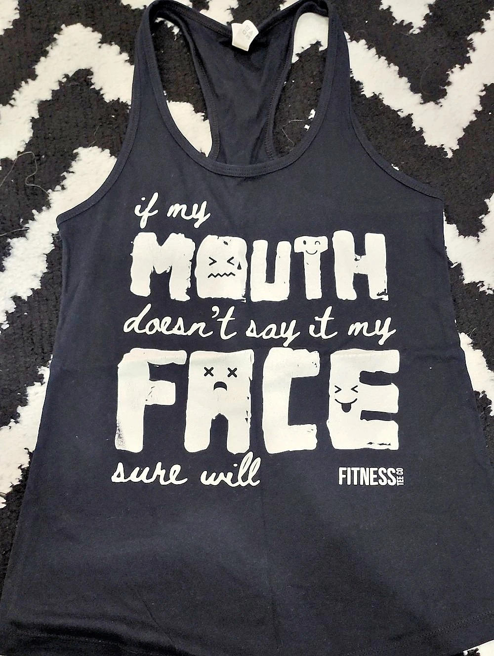 Fitness Tee Co If My Mouth Doesn't Say It My Face Sure Will Racerback Tank